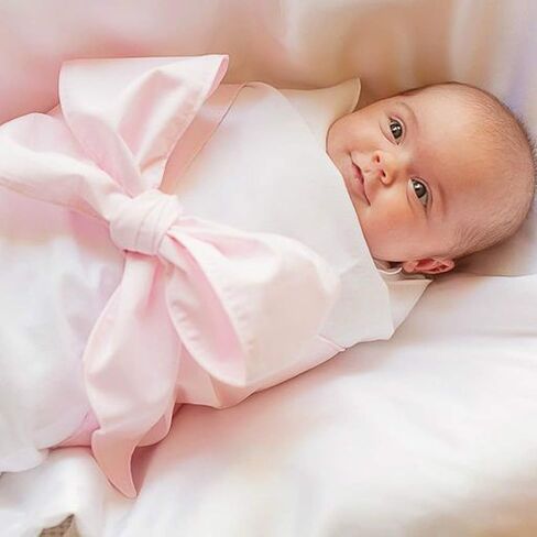 Soft Baby Photo Props Newborn Swaddle Bow Maternity Belt Decorative Belt Light Blue Shooting Tool Accessories in Saudi Arabia