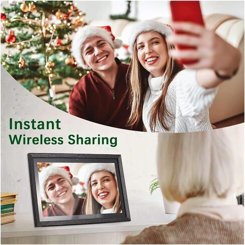 18.5-inch Large WiFi Digital Photo Frame Cloud Digital Picture Frame 1920 * 1080 IPS Screen Touch Control 8GB APP Control Clearer in Saudi Arabia