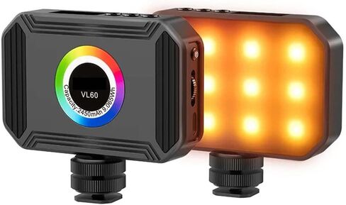 360 Full Color Mini RGB Video Light 2450mAh Rechargable Pocket Dimmable 2500-9000K Lamp in Kuwait