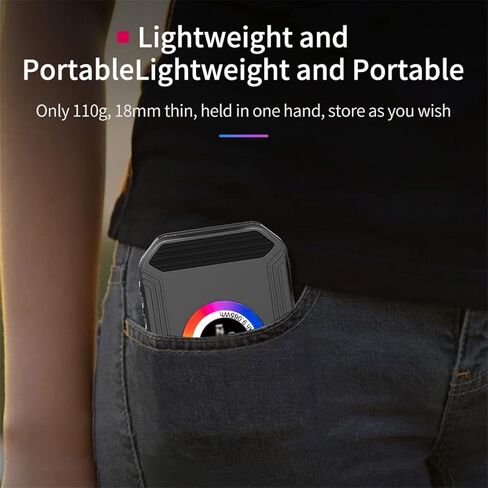 360 Full Color Mini RGB Video Light 2450mAh Rechargable Pocket Dimmable 2500-9000K Lamp in Kuwait