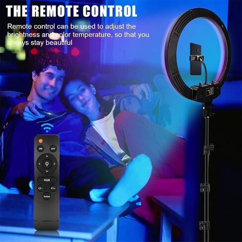18 "Photography Light RGB with Tripod Dimmable 50W Video LED Round Fill in Kuwait