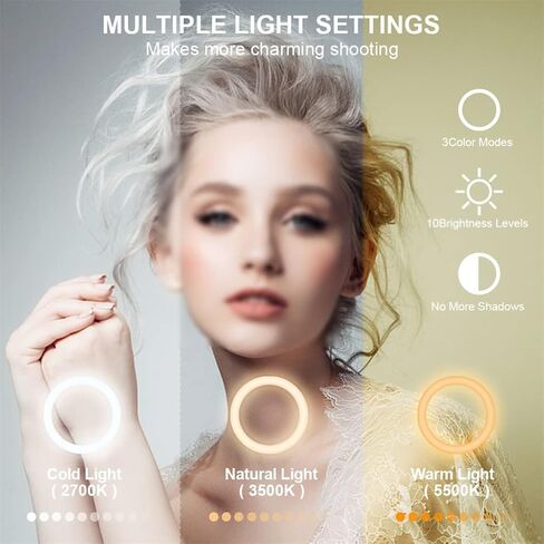 18 "Photography Light RGB with Tripod Dimmable 50W Video LED Round Fill in Kuwait