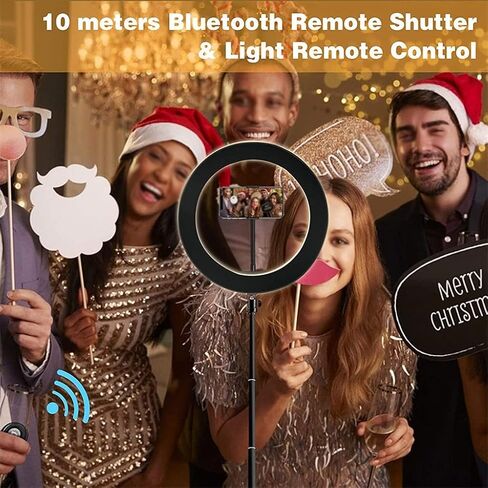 26CM RGB Color Soft Light Remote Circle Lamp with Tripod Stand Photography Fill Lighting Selfie Video Recording RingLight in Kuwait