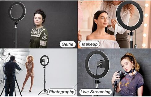 26CM RGB Color Soft Light Remote Circle Lamp with Tripod Stand Photography Fill Lighting Selfie Video Recording RingLight in Kuwait