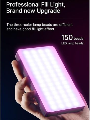 RGB LED Video Panel Light 7 inch Pocket Fill Dimmable 2500-9000K 4000mAh Photography for Live Streaming in Kuwait