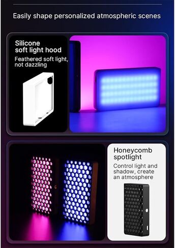 RGB LED Video Panel Light 7 inch Pocket Fill Dimmable 2500-9000K 4000mAh Photography for Live Streaming in Kuwait