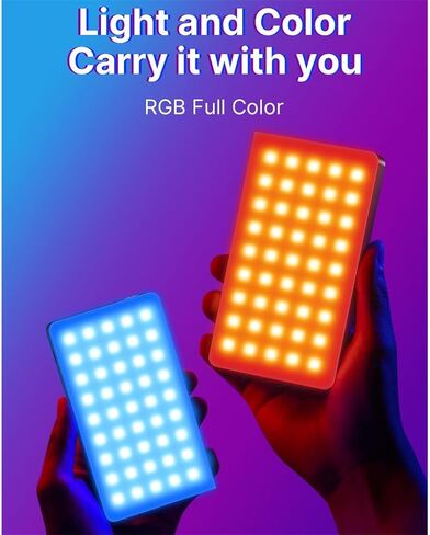 RGB LED Video Panel Light 7 inch Pocket Fill Dimmable 2500-9000K 4000mAh Photography for Live Streaming in Kuwait