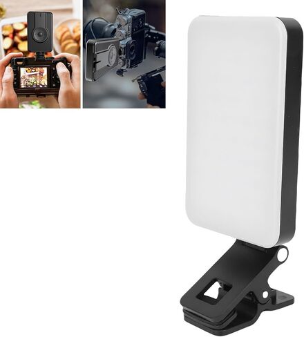 ClipOn Video Conference Light | 5 Color Temps 3000K-6500K, 360° Rotation, Rechargeable LED Fill Light for Laptop, Phone, Vlog, Zoom Teams Work from Home in Saudi Arabia