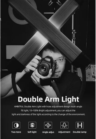 3000K-6000K 40W arm Filled LED Light Long with LCD Screen for Live Broadcast in a Photo Studio in Kuwait