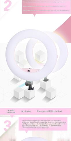 Dimmable LED Ring Light FD-480II for Portrait Selfie YouTube Photo Video Studio Photography Continuous Light with Tripod, Batteries, Chargers, Carrying Bag, Makeup Mirror, Photo in Saudi Arabia