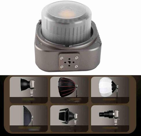 100W COB LED Video Light Adjustable 3000K-6500K for Professional Photography and Vlogs, Portable Lighting, ABS Material in Saudi Arabia