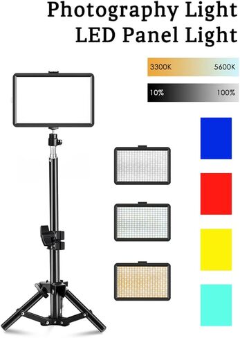 8 inch Photography Dimmable Flat-Panel Fill Lamp 3300-5600K LED Video Light for Live Streaming Photo Studio Panel in Kuwait