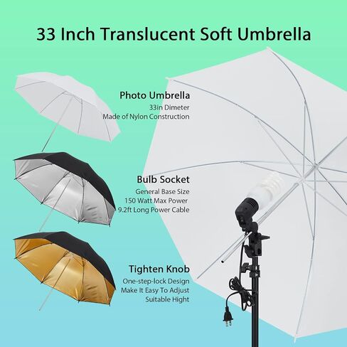 Complete Photography Lighting Kit – 8.5x10ft Backdrop Stand, 5 Tripods, 45W/85W 5500K LED Softbox & Umbrella, Continuous Studio Lighting, Photo Backdrops for Portrait, Video in Saudi Arabia