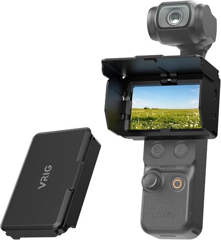 VRIG Foldable Screen Cover Sun Hood for DJI Osmo Pocket 3/4 Accessories | Portable Anti-Glare Protector for Outdoor Shooting, Gimbal Screen Protective Sunshade Cover for Pocket 3 Accessories in Kuwait