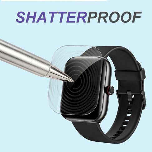 Screen Protector for 1.91" Smartwatch IDW20, Compatible with Yoever, TOOBUR Fitness Tracker, Flexible TPU Film, Full Coverage, Self-Healing, High Definition Clear in Kuwait