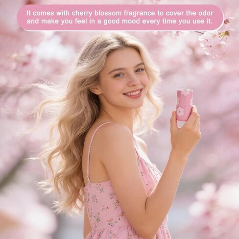 On-The-Go Sanitary Napkin Disposal Bags Cherry Sakura Scented Trash Bag with Pink Dispenser 0.5 Gallon, Disposable feminine Period Disposal Bags, Fits Tampons, Sanitary Napkins, Diapers, 150 Pcs in Saudi Arabia