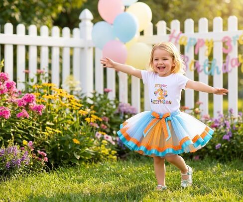 IBTOM CASTLE Toddler 3rd Birthday Girls Outfit T-Shirt Tutu Skirt Sets | Three Year Old Birthday T-Shirt Tutu Dress Set with Blue Dog Ears Clips,Third Birthday Outfits Girl for Smash Cake Photoshoot in Saudi Arabia