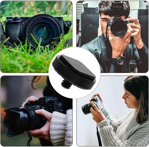 Ipetboom 3 Pcs 1/4 Inch Tripod Screw Flash Hot Shoe Mount Adapter for DSLR Camera Rig, Single-Layer Metal Cold Shoe Bracket Compatible with LED Light and Monitor Accessories for Photography in Kuwait