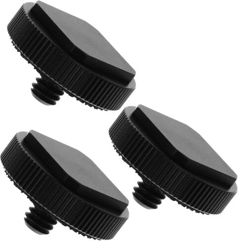 Ipetboom 3 Pcs 1/4 Inch Tripod Screw Flash Hot Shoe Mount Adapter for DSLR Camera Rig, Single-Layer Metal Cold Shoe Bracket Compatible with LED Light and Monitor Accessories for Photography in Kuwait