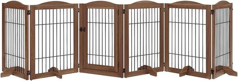 unipaws Support Feet for Extra Wide 6 Panel Pet Gate, Dog Gate | Set of 2, Design for 0.71 inches Thickness Panel , Walnut in Saudi Arabia