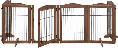 unipaws Support Feet for Extra Wide 6 Panel Pet Gate, Dog Gate | Set of 2, Design for 0.71 inches Thickness Panel , Walnut in Saudi Arabia