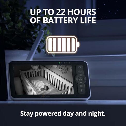 Levana Nala Video Baby Monitor, 5.5" 1080P Screen, 2 Night Vision PTZ Cameras, 22 Hour Battery Life, 5000mAH Battery, No WiFi, Two-Way Talk, 1000ft of Range Baby Cameras in Kuwait