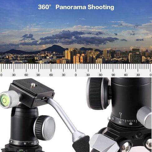 Carbon Fiber Tripod Tabletop Camera Tripod Metal Mini Tripod with 360 degree Metal ball head with handle for Camera and Phone ,Compatible with Canon,Nikon,Sony Cameras. in Saudi Arabia