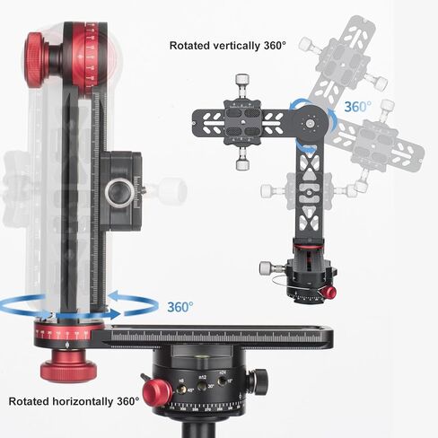 CAVIX Professional 720°Gimbal Head Panoramic VR Tripod Head - 15kg/33lbs Load Capacity, 3-Way Head with Quick Release Plate for DSLR/Mirrorless Camera, Tripod, Ball Head, Panorama Photography PH-720A in Saudi Arabia