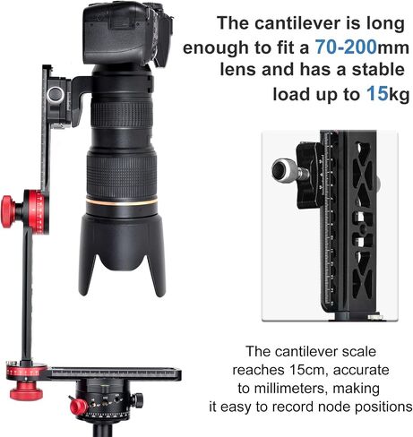 CAVIX Professional 720°Gimbal Head Panoramic VR Tripod Head - 15kg/33lbs Load Capacity, 3-Way Head with Quick Release Plate for DSLR/Mirrorless Camera, Tripod, Ball Head, Panorama Photography PH-720A in Saudi Arabia