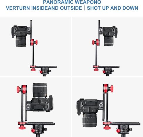 CAVIX Professional 720°Gimbal Head Panoramic VR Tripod Head - 15kg/33lbs Load Capacity, 3-Way Head with Quick Release Plate for DSLR/Mirrorless Camera, Tripod, Ball Head, Panorama Photography PH-720A in Saudi Arabia