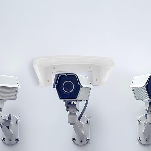 PartyKindom Outdoor Security Camera Protective Shield 4pcs Rain Cover Waterproof and Dustproof Plastic Sun Shade Cover for CCTV System and Camera Lens Application in Kuwait