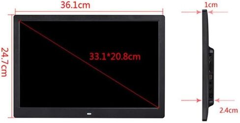 Digital Photo Frame, Hd Display, Photo, Music, Video Player with Calendar Alarm, Remote Control, Electronic Advertising Display in Kuwait