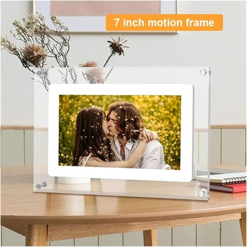2G Memory 7inch Acrylic Digital Photo Frame IPS Screen Battery in NFT Display Electronic Video Picture Frame Clearer in Kuwait