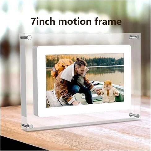 2G Memory 7inch Acrylic Digital Photo Frame IPS Screen Battery in NFT Display Electronic Video Picture Frame Clearer in Kuwait