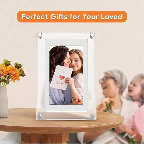 2G Memory 7inch Acrylic Digital Photo Frame IPS Screen Battery in NFT Display Electronic Video Picture Frame Clearer in Kuwait