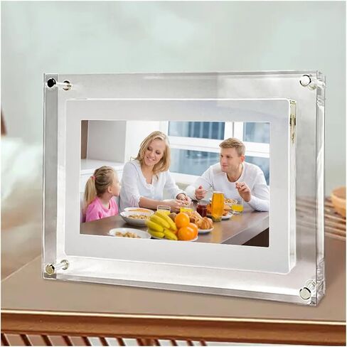 2G Memory 7inch Acrylic Digital Photo Frame IPS Screen Battery in NFT Display Electronic Video Picture Frame Clearer in Kuwait