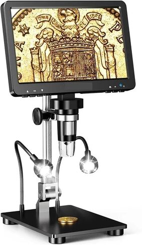USB Microscope, Digital Microscope Scope 7'' IPS Screen 1200x View 16MP Soldering for Electronics Repair in Saudi Arabia