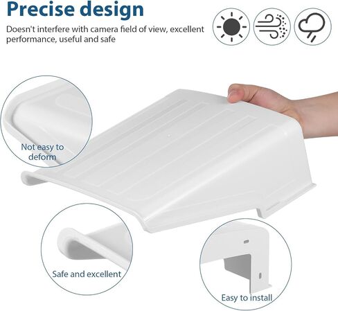 4pcs Outdoor Camera Rain Covers for Security Cameras White Plastic Weatherproof Protective Shield with Dustproof and Stable Material Construction and Campus Security in Kuwait