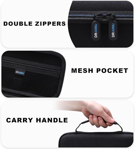Hard Case for Insta360 X5, X4 Air, X4, X3 Action Camera Black | Compatible with Insta360 ONE X2 Cam and Accessories, for 114CM Invisible Selfie Stick, Batteries, Charger, Fast Charge Hub in Saudi Arabia