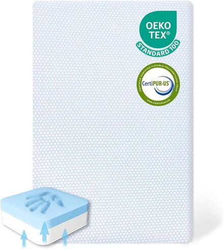 Pack and Play Mattress,Dual Sided Memory Foam Pack N Play Mattresses | Breathable,Non-slip Bottom,Removable Cover,Skin Friendly Fabric in Kuwait