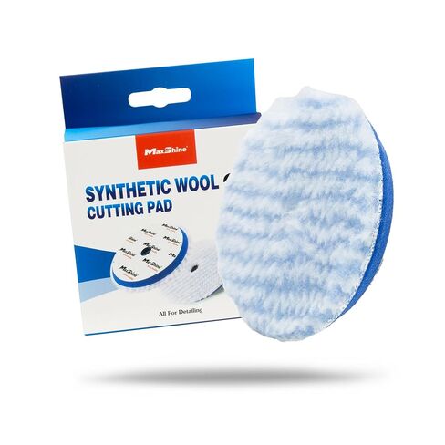 Maxshine 5" Universal Synthetic Wool Cutting Pad – Heavy-Duty Hook & Loop Buffing Pad for DA & Rotary Polishers – Professional Car Detailing Pad for Paint Correction, Defect & Swirl Removal in Kuwait