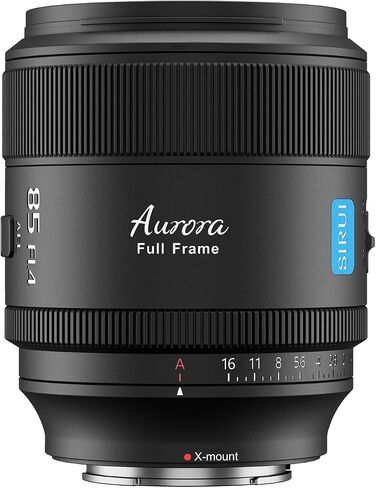 SIRUI Aurora 85mm F1.4 Full Frame Auto Focus Lens, Telephoto Prime Portrait Lens for X Mount Cameras, Black in Saudi Arabia