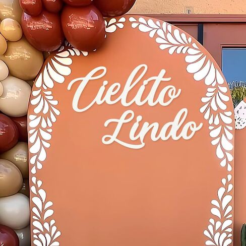 Cielito Lindo Backdrop Sign - Felt Sign for Balloon Arch, Mexican Baby Shower, Birthday, Talavera Wedding Decor, Cielito Lindo Party Decoration Wedding(Light Brown) in Saudi Arabia