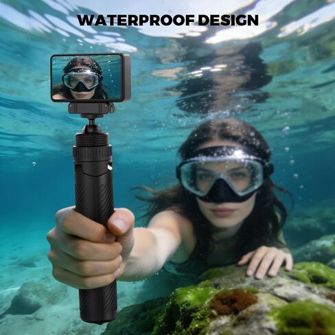 Magnetic Quick Release Tripod One-Touch Deploy Selfie Stick Tripod | 24.2"/61.5cm Extendable phone Tripod for DJI Osmo Pocket 3/Action 6/5 Pro Stand Vlogging Tripod for Action Cameras. in Saudi Arabia