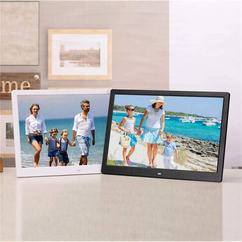 15 Inch Digital Photo Frame, Digital Picture Frame High Resolution LCD 1280 * 800 IPS Picture Video Frame Calendar, Alarm Clock, Supports Multiple File Formats and External USB and SD Card in Saudi Arabia