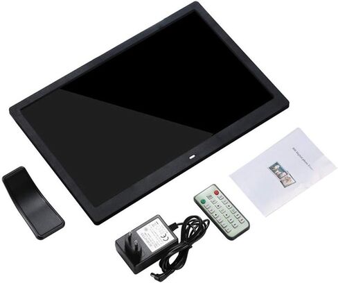15 Inch Digital Photo Frame, Digital Picture Frame High Resolution LCD 1280 * 800 IPS Picture Video Frame Calendar, Alarm Clock, Supports Multiple File Formats and External USB and SD Card in Saudi Arabia