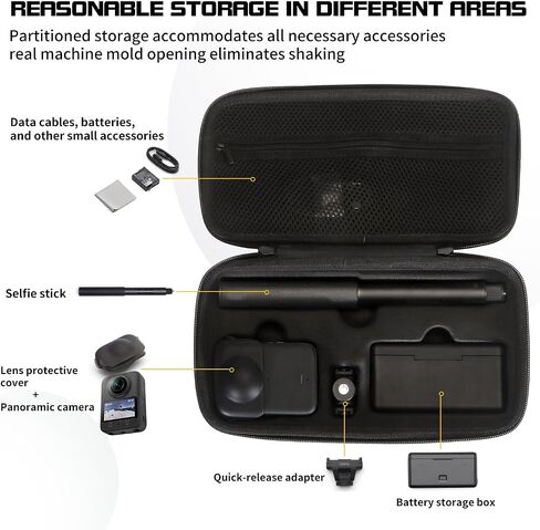 Waterproof & Lightweight Carrying Case for DJI OSMO 360, Portable Osmo 360 Bag with Shoulder Strap and Carry Handle, for DJI OSMO 360 Accessories in Saudi Arabia