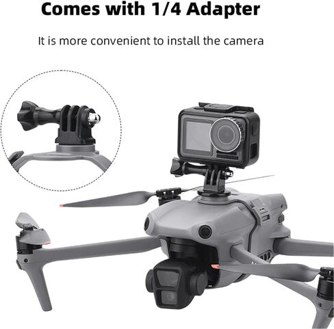 Air 3S Quadcopter Top Camera Mounts for DJI Air 3S AIR 3 Accessories | Air 3S Drone Extension Adapter Mount Compatible with Go Pro , for Insta360 / DJI Action Cameras/Vlog Lgiht Extension Bracket in Saudi Arabia