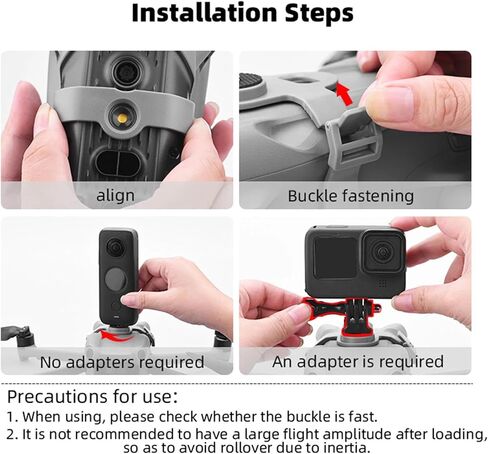 Air 3S Quadcopter Top Camera Mounts for DJI Air 3S AIR 3 Accessories | Air 3S Drone Extension Adapter Mount Compatible with Go Pro , for Insta360 / DJI Action Cameras/Vlog Lgiht Extension Bracket in Saudi Arabia