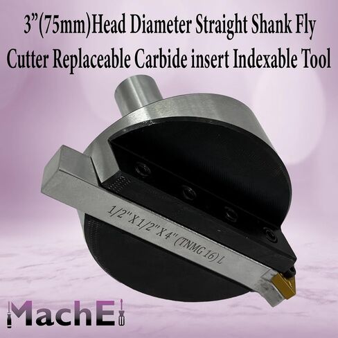 MachEl Straight Shank 3/4-Inch 3-Inch (75 mm) Fly Cutter for Milling & Lathe Machines – Indexable Tool with Replaceable Carbide Insert in Saudi Arabia